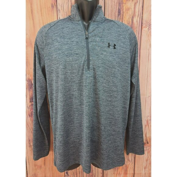 Under Armour Mens HeatGear 1/4 Zip Mock Neck Pullover Medium - Picture 1 of 8
